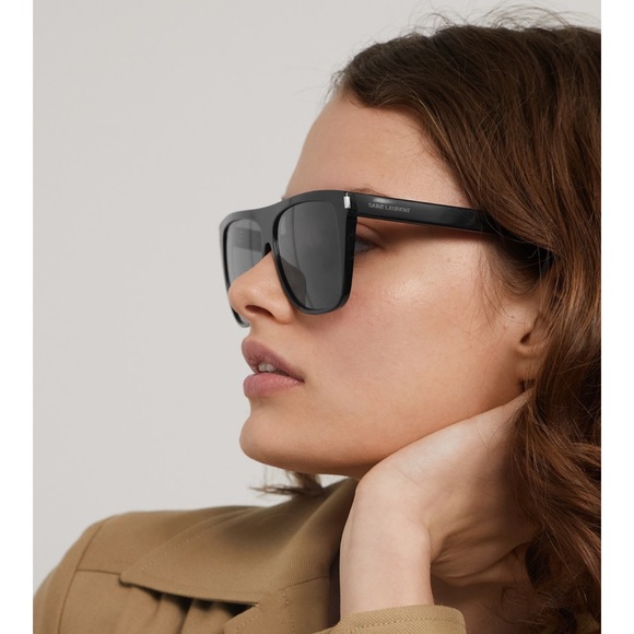 Saint Laurent D-frame acetate sunglasses with case AUTHENTIC - Picture 3 of 11